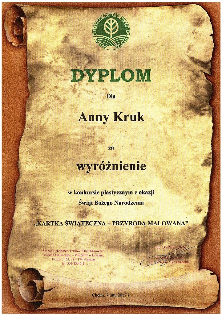„KARTKA ŚWIĄTECZNA – PRZYRODĄ MALOWANA”