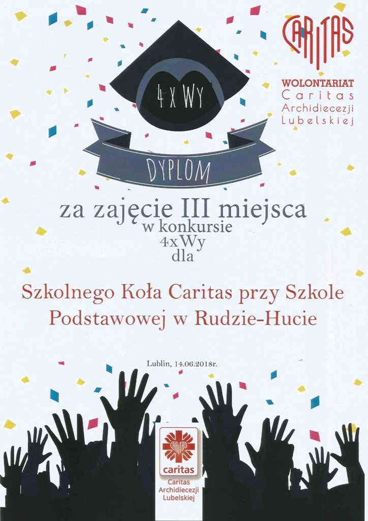 „4RAZY WY”- III MIEJSCE DLA SZKOLNEGO KOŁA CARITAS!