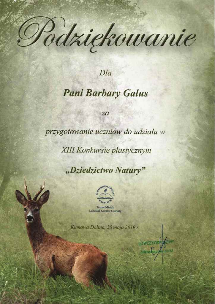 LAUREATKI KONKURSU „DZIEDZICTWO NATURY”