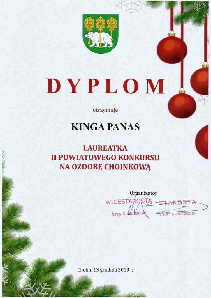 KONKURS POWIATOWY – OZDOBA CHOINKOWA