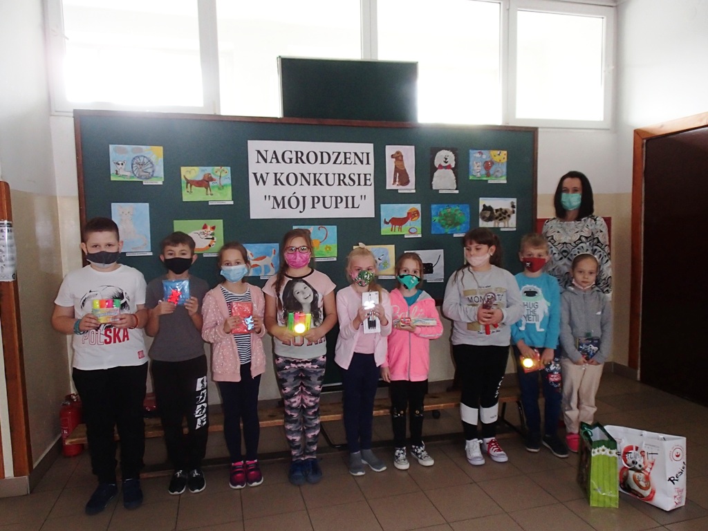NAGRODZENI W KONKURSIE PLASTYCZNYM  „MÓJ PUPIL”