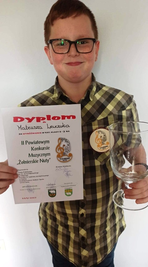 WYRÓŻNIENIE DLA MATEUSZA