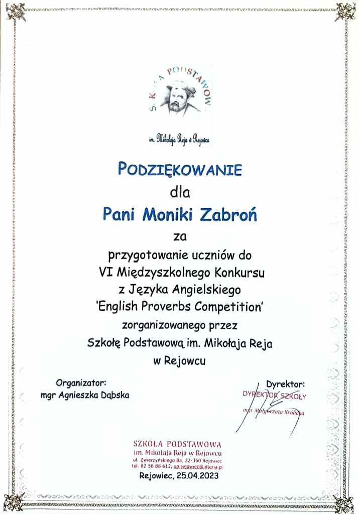 KONKURS Z JĘZYKA ANGIELSKIEGO